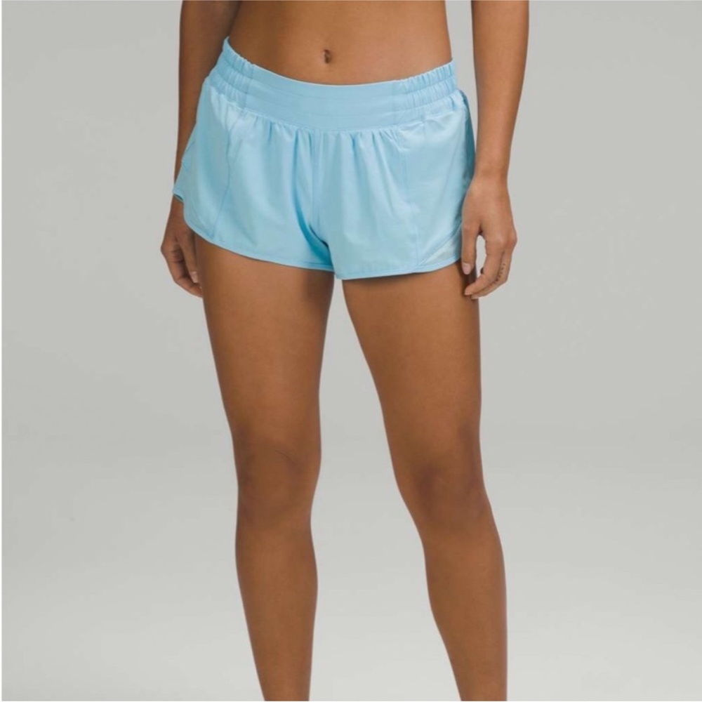 Hotty hot low-rise lined short 2.5 inch Cyan Blue